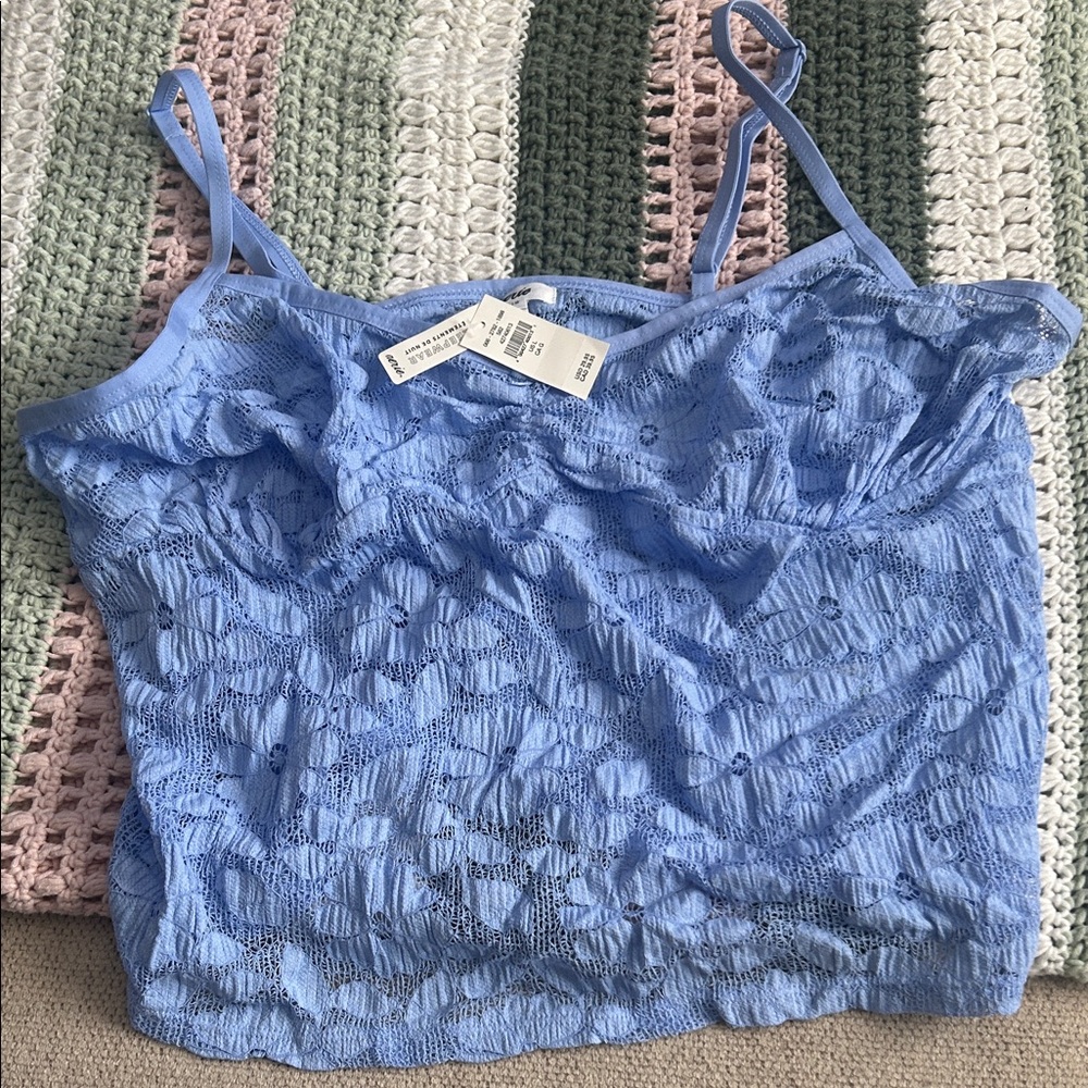 Aerie Light Blue Lace Camisole NWT